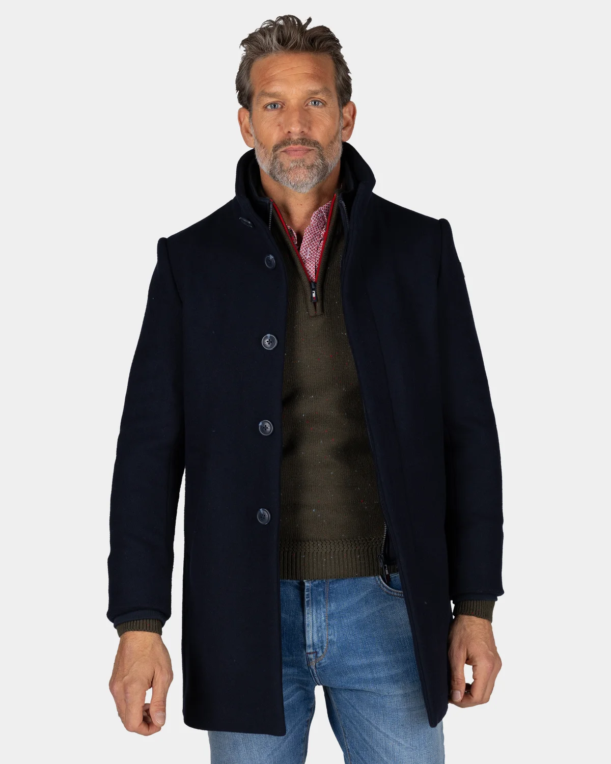 Featured image for “Manteau en laine bleu marine NZA”