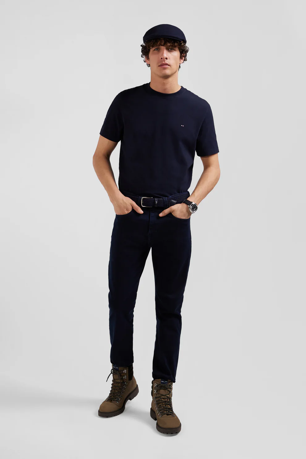 Featured image for “Jean en coton denim stretch bleu marine coupe Slim stone wash Eden Park”