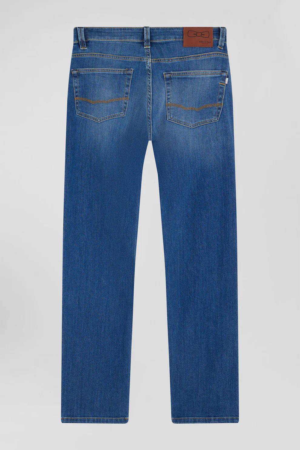 Featured image for “Jean en coton denim stretch brut coupe Regular double délavage stone wash Eden Park”