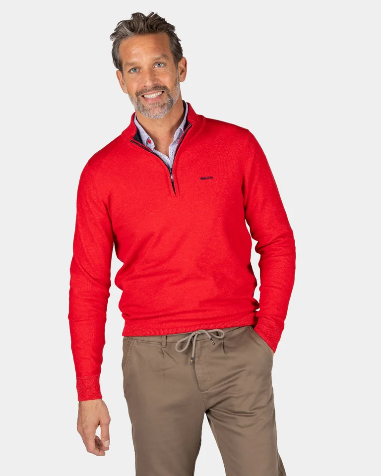 Featured image for “Pullover NZA rouge avec élasthanne - Reef Red”