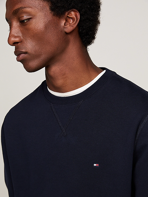 Featured image for “Sweat en molleton à col ras-du-cou Tommy Hilfiger”