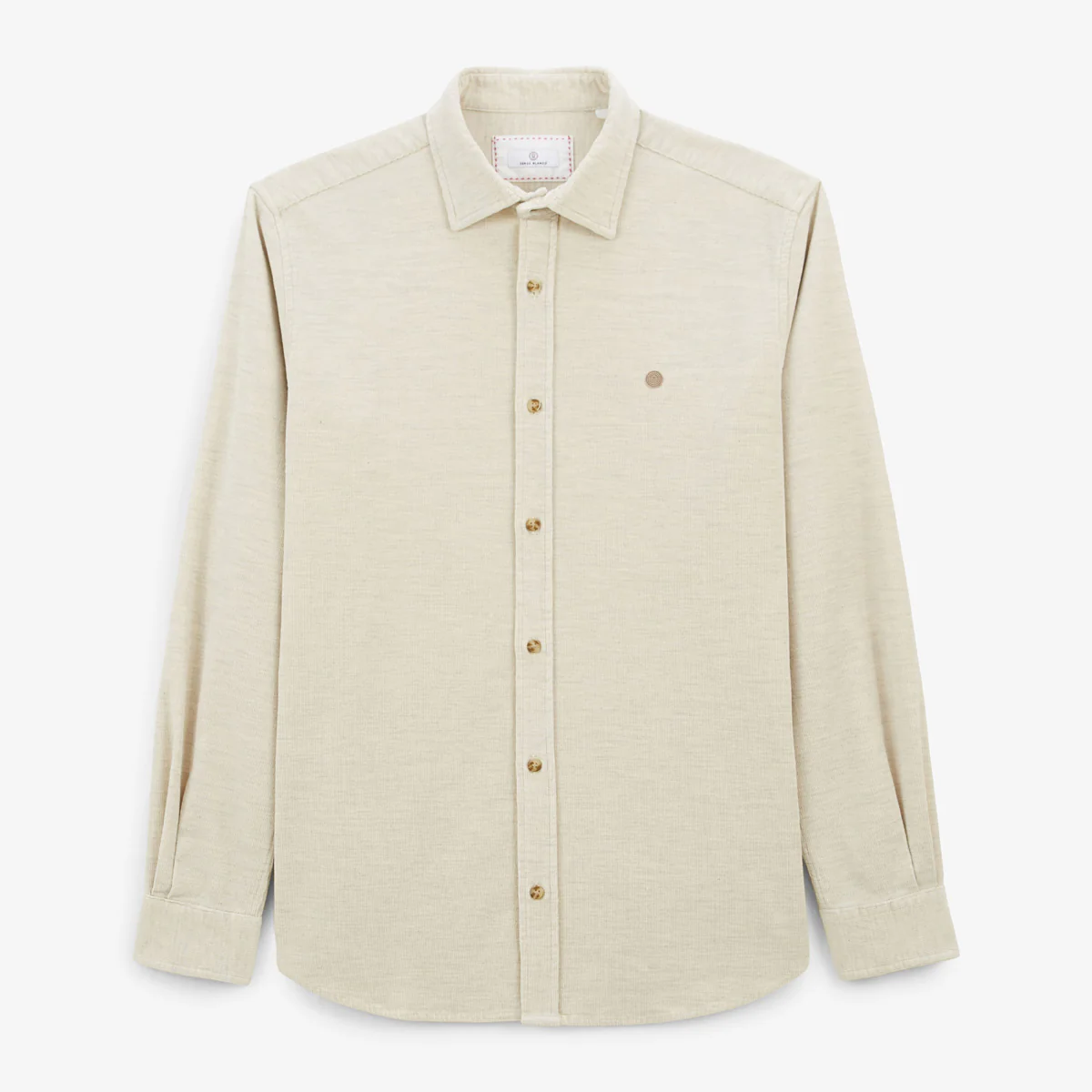 Featured image for “Chemise manches longues en coton velours blanc ivoire Charles Serge Blanco”