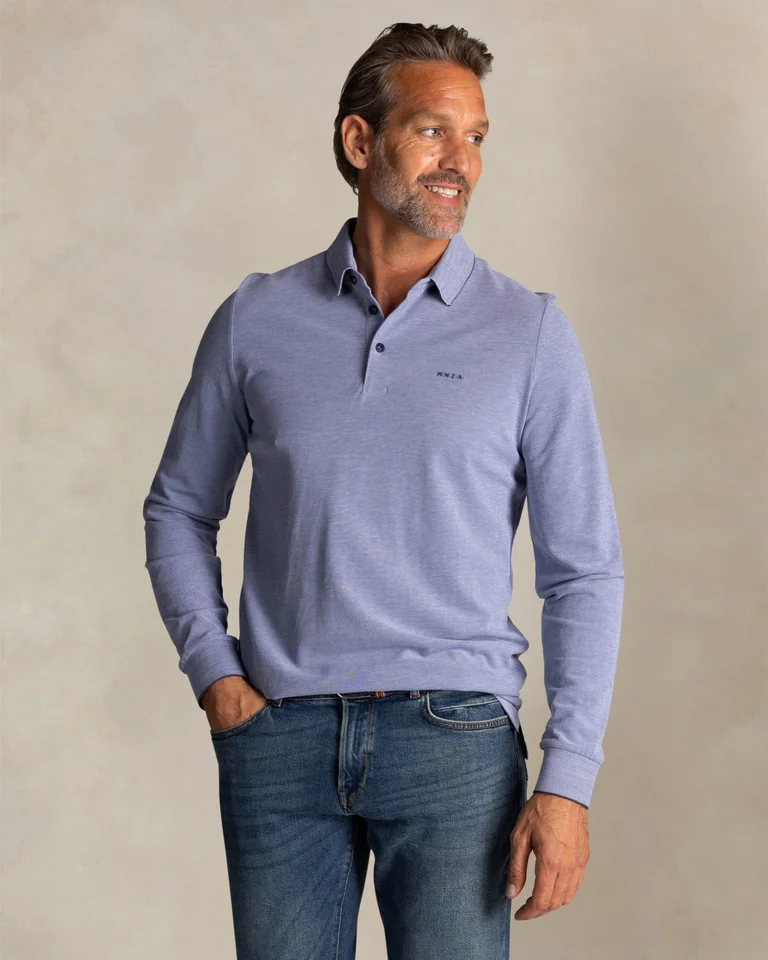 Featured image for “Polo en coton bleu Nza”