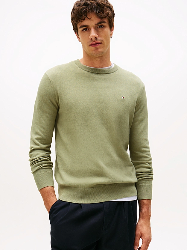 Featured image for “Pull à col ras-du-cou avec cachemire Tommy Hilfiger”