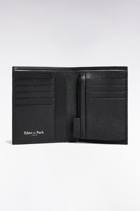 Featured image for “Portefeuille format français en cuir grainé noir Eden Park”