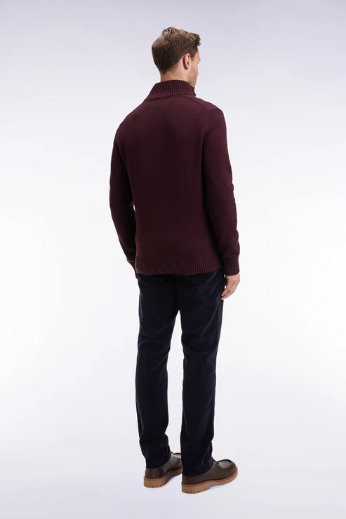 Featured image for “Pantalon chino sans plis en velours stretch marine Eden Park”