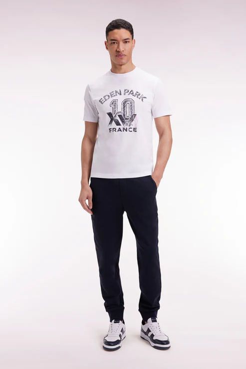 Featured image for “Jogging en molleton marine XV de France coupe droite Eden Park”