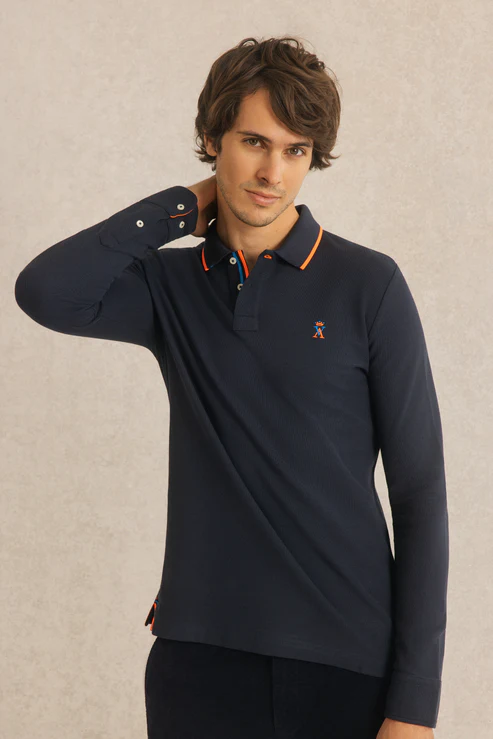Featured image for “Polo Manches Longues à Détails Fluo Vicomte Arthur”
