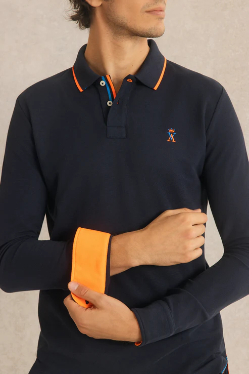 Featured image for “Polo Manches Longues à Détails Fluo Vicomte Arthur”