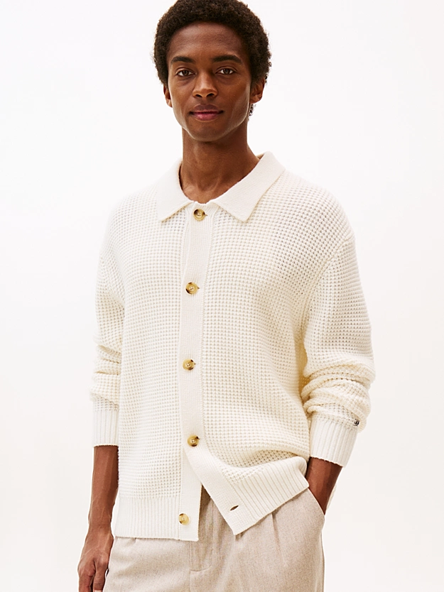 Featured image for “Cardigan Smart Casual à tissage alvéolé Tommy Hilfiger”