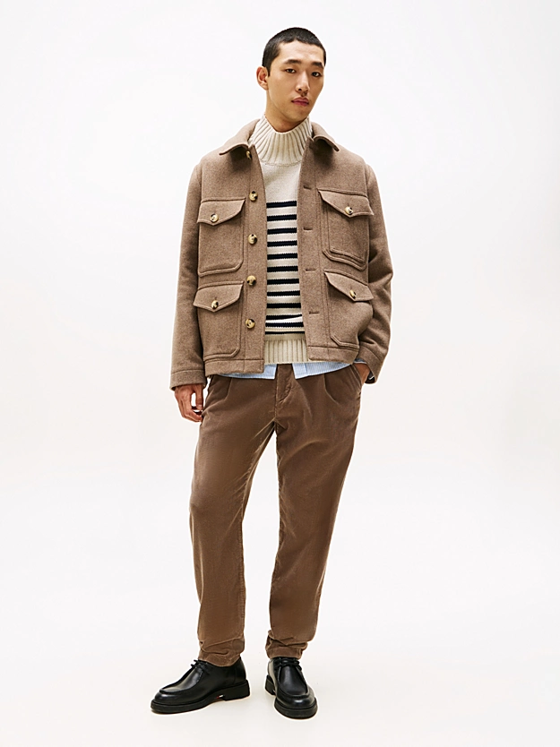 Featured image for “Surchemise utilitaire en laine mélangée Tommy Hilfiger”