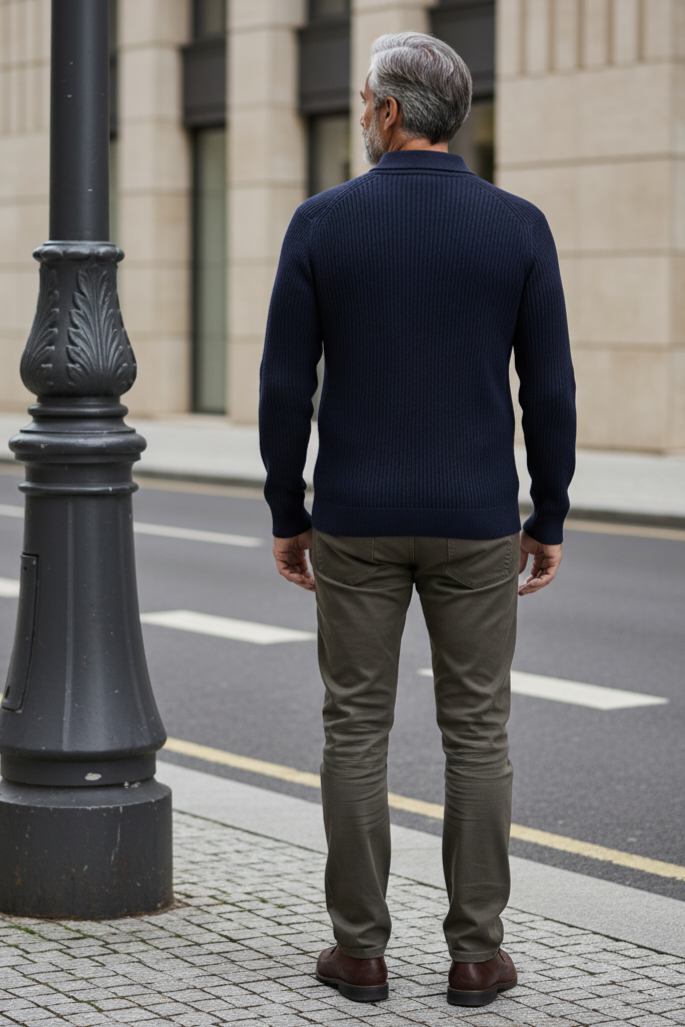 Featured image for “Gilet coton à boutons marine Tommy Hilfiger”