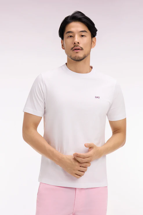 Featured image for “T-shirt à manches courtes blanc sérigraphié coupe regular Eden Park”