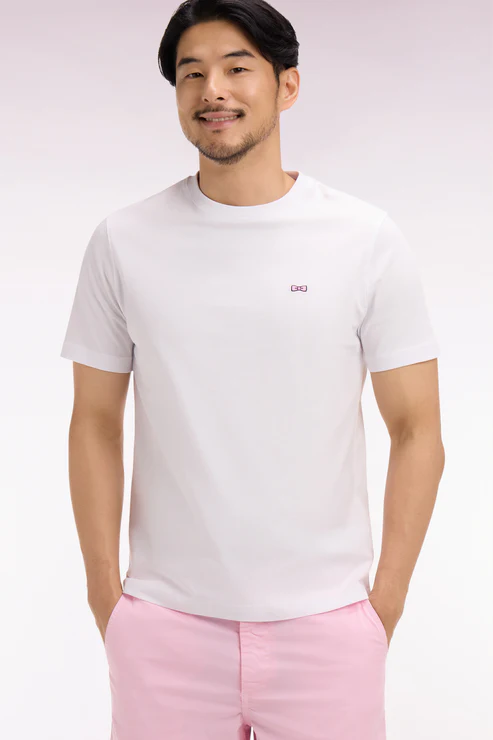 Featured image for “T-shirt à manches courtes blanc sérigraphié coupe regular Eden Park”