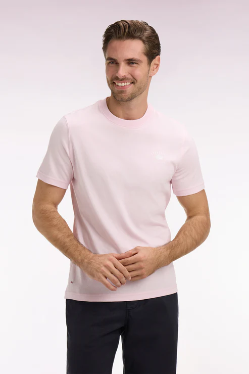 Featured image for “T-shirt à manches courtes sérigraphie dos rose coupe regular Eden Park”