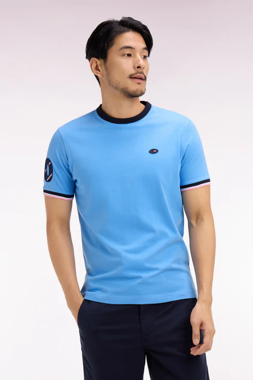 Featured image for “T-shirt XV de France à manches courtes en coton bleu coupe regular Eden Park”