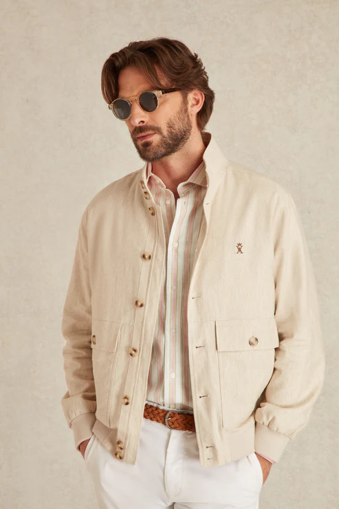 Featured image for “Blouson en Twill beige Vicomte Arthur”