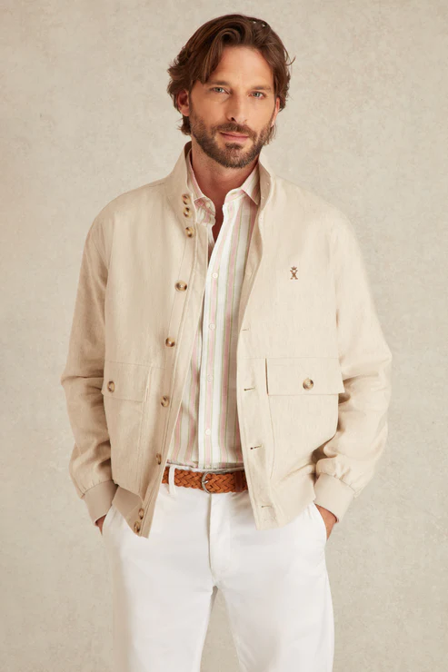 Featured image for “Blouson en Twill beige Vicomte Arthur”