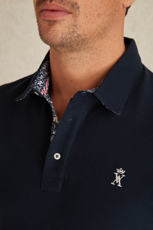 Featured image for “Polo à Détails Imprimé marine Vicomte Arthur”