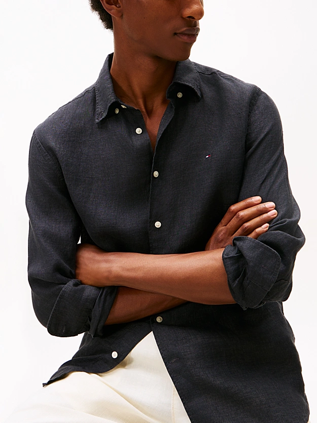 Featured image for “Chemise coupe standard en lin délavée Tommy Hilfiger”