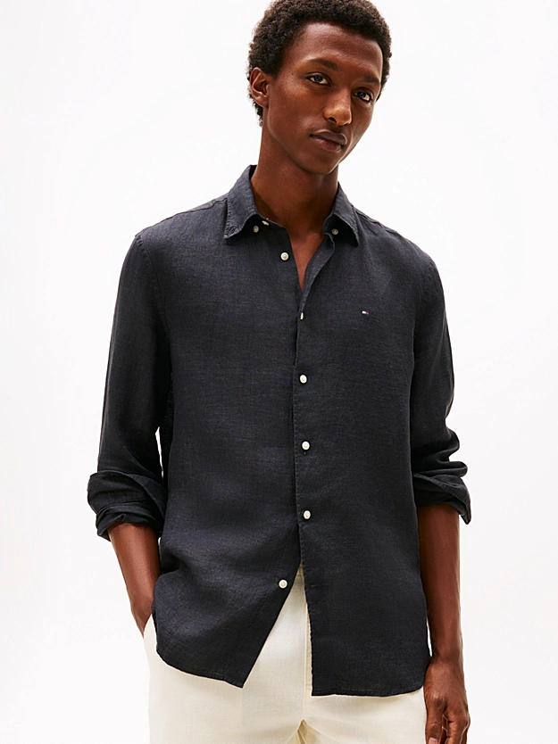 Featured image for “Chemise coupe standard en lin délavée Tommy Hilfiger”