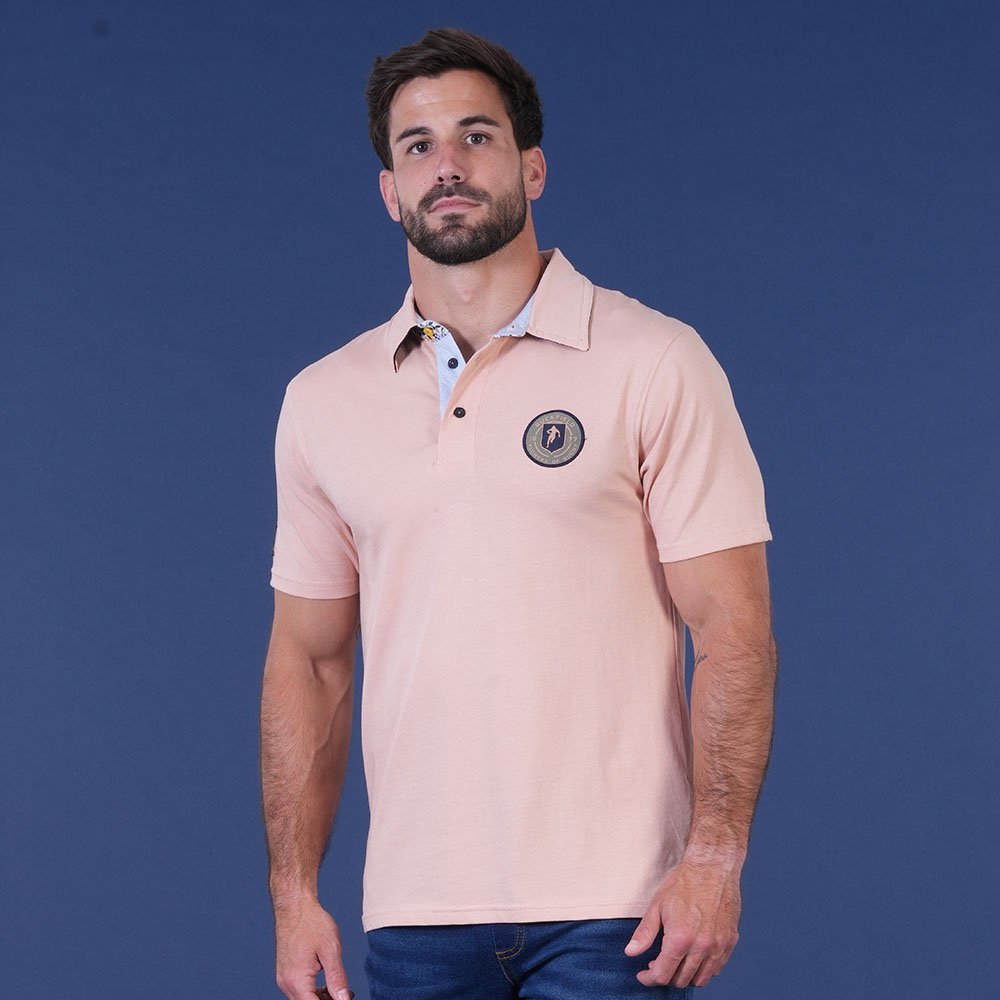 Featured image for “Polo à manches courtes Ruckfield Flowers of Rugby abricot”