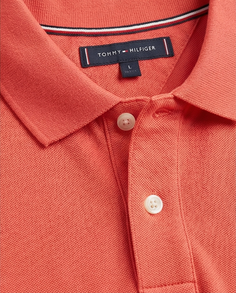 Featured image for “Polo orange coton régular Tommy Hilfiger”