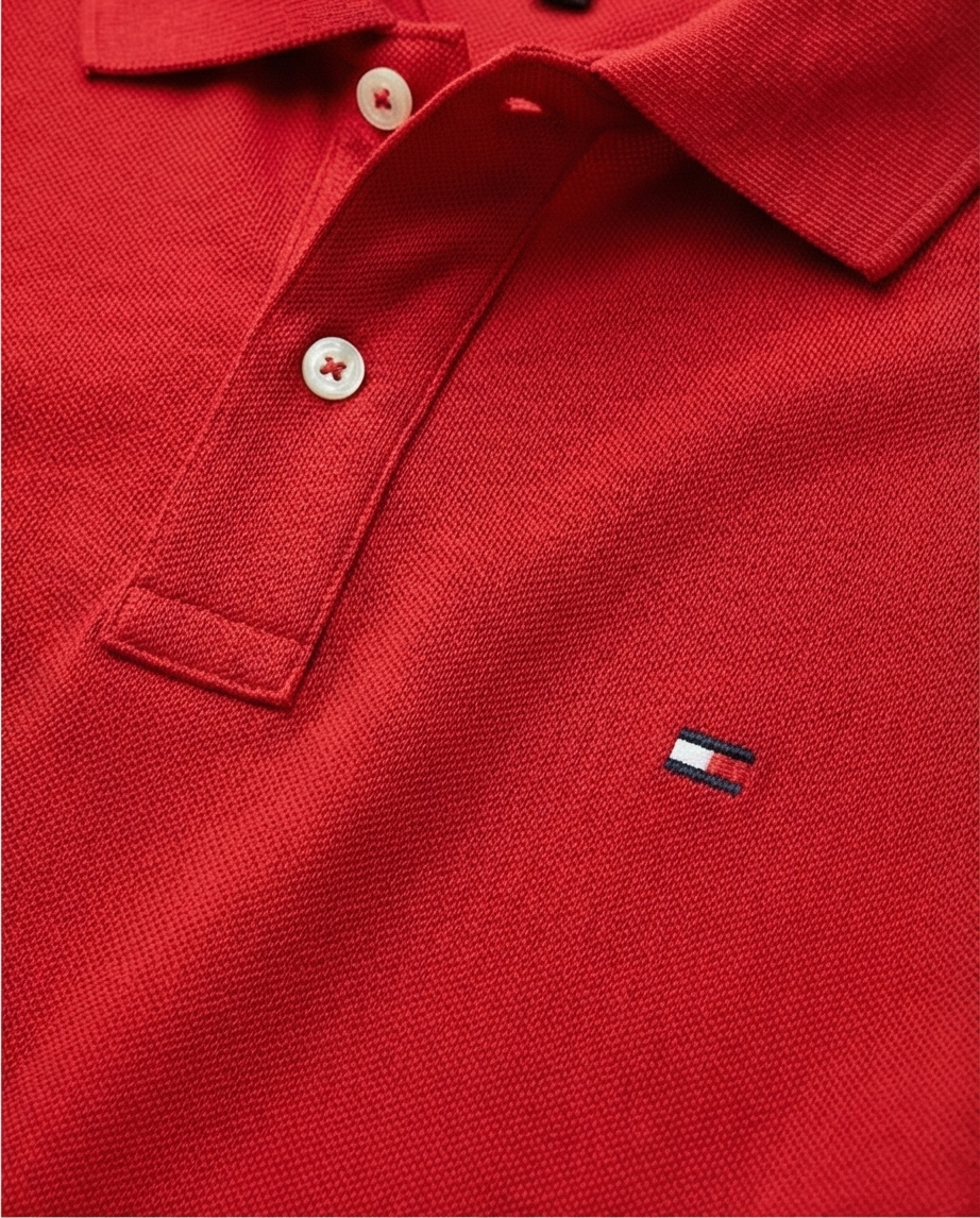 Featured image for “Polo rouge coton régular Tommy Hilfiger”