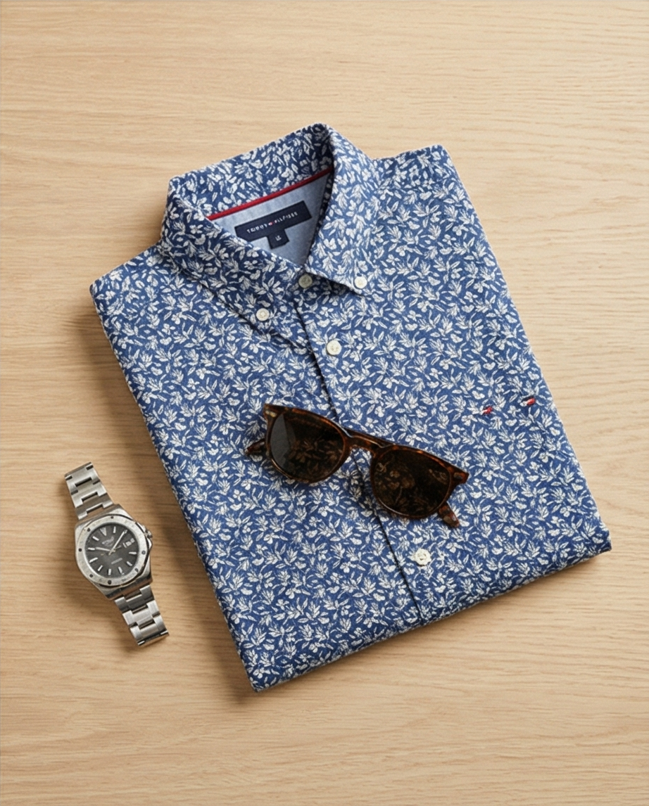 Featured image for “Chemise à fleurs en lin Tommy Hilfiger”