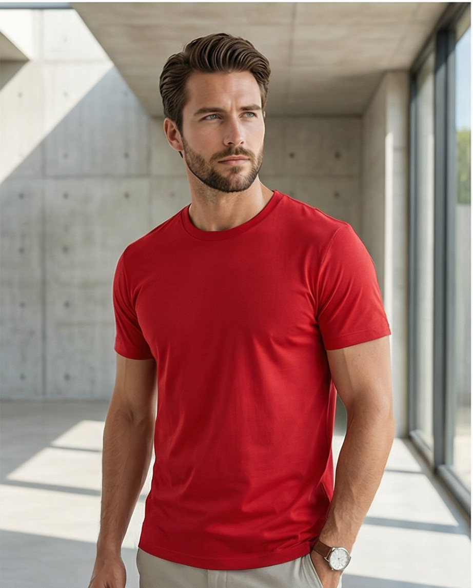 Featured image for “Tee shirt rouge coton régular Tommy Hilfiger”