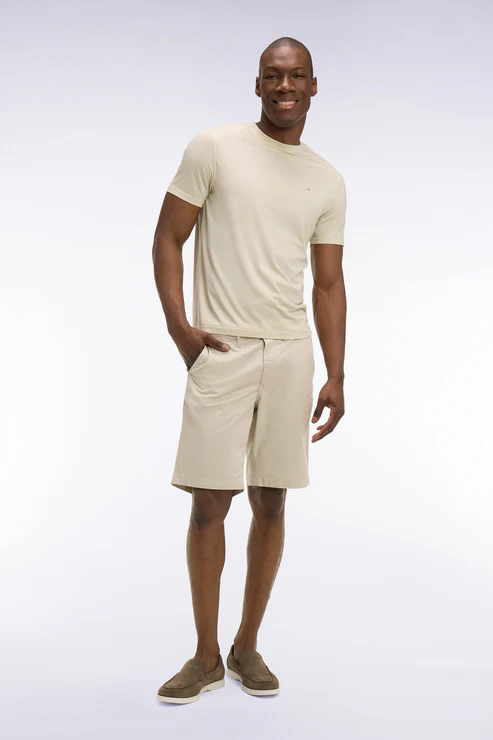 Featured image for “Bermuda chino en gabardine stretch beige Eden Park”