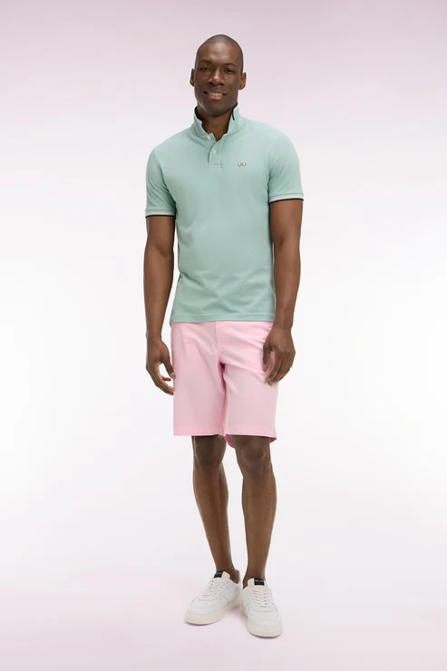 Featured image for “Bermuda chino en gabardine stretch rose Eden Park”