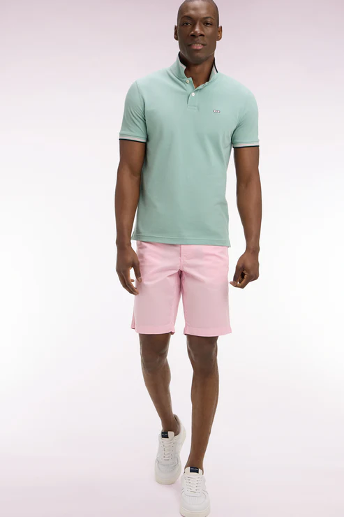 Featured image for “Bermuda chino en gabardine stretch rose Eden Park”