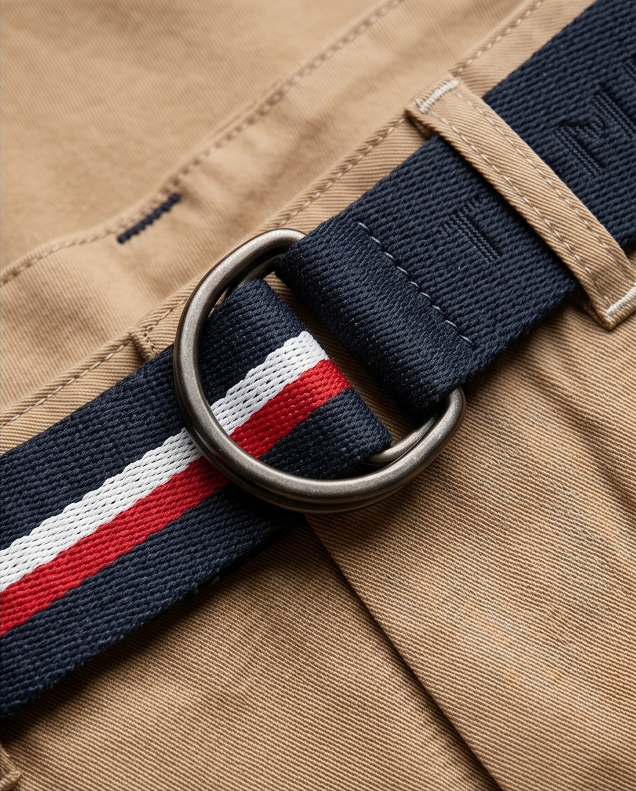 Featured image for “Bermuda camel avec sa ceinture marine Tommy Hilfiger”
