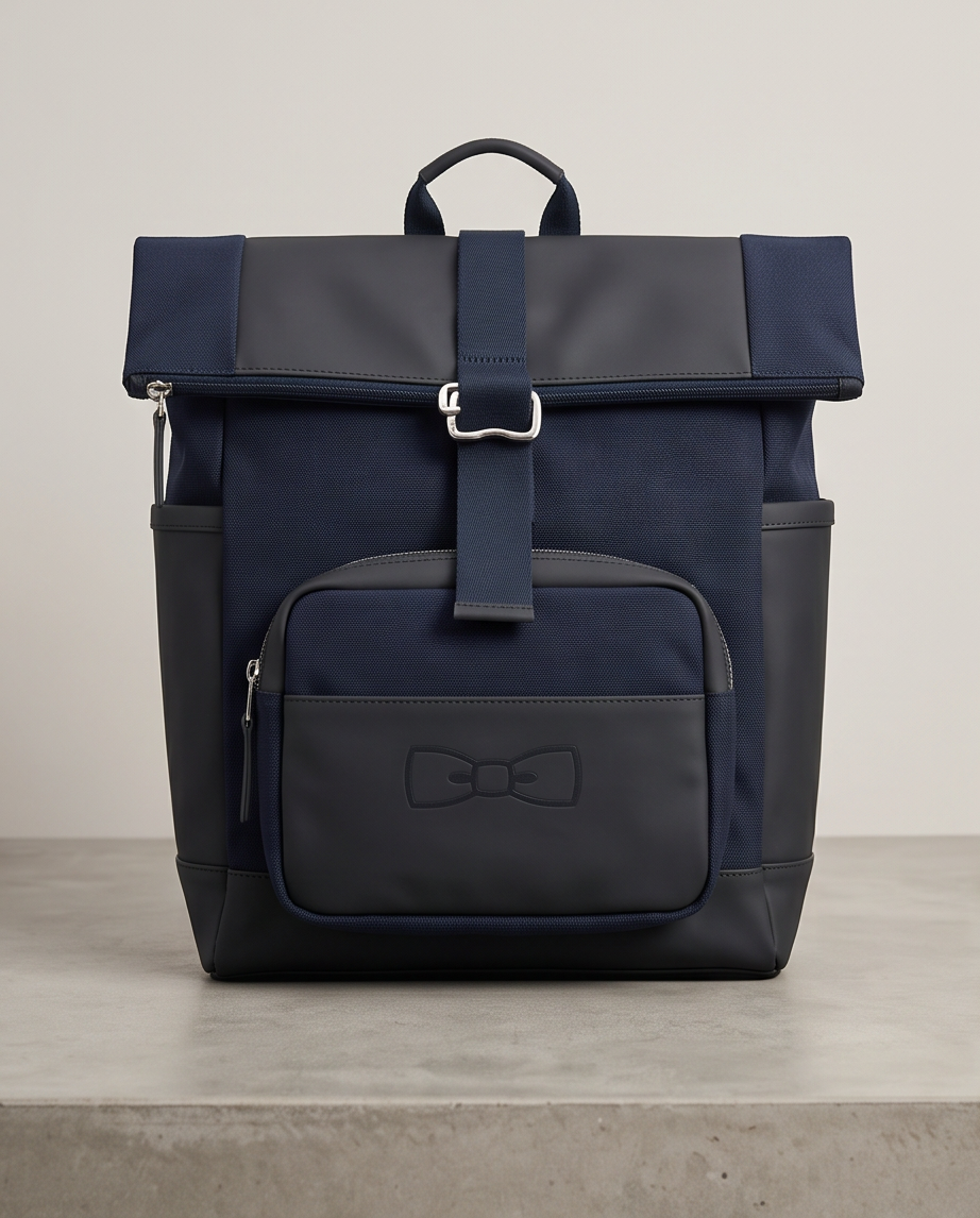Featured image for “Sac à dos en nylon et gomme marine Eden Park”