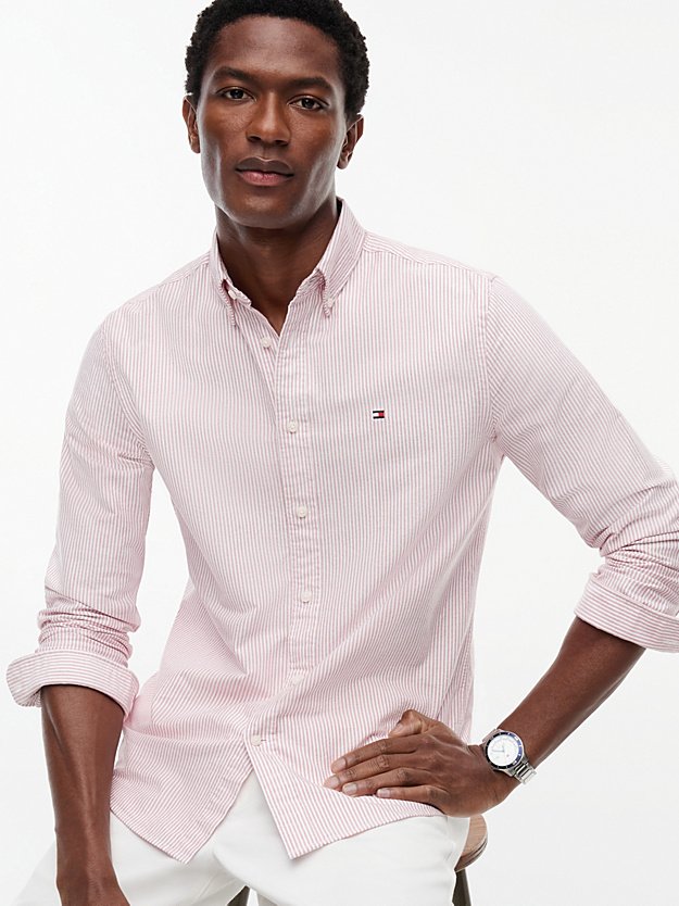 Featured image for “Chemise Oxford coupe standard à rayures Ithaca Tommy Hilfiger”
