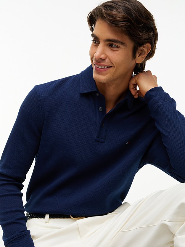 Featured image for “Polo alvéolé à manches longues Tommy Hilfiger”