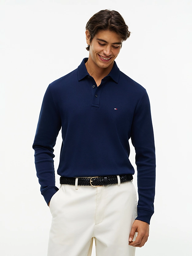 Featured image for “Polo alvéolé à manches longues Tommy Hilfiger”