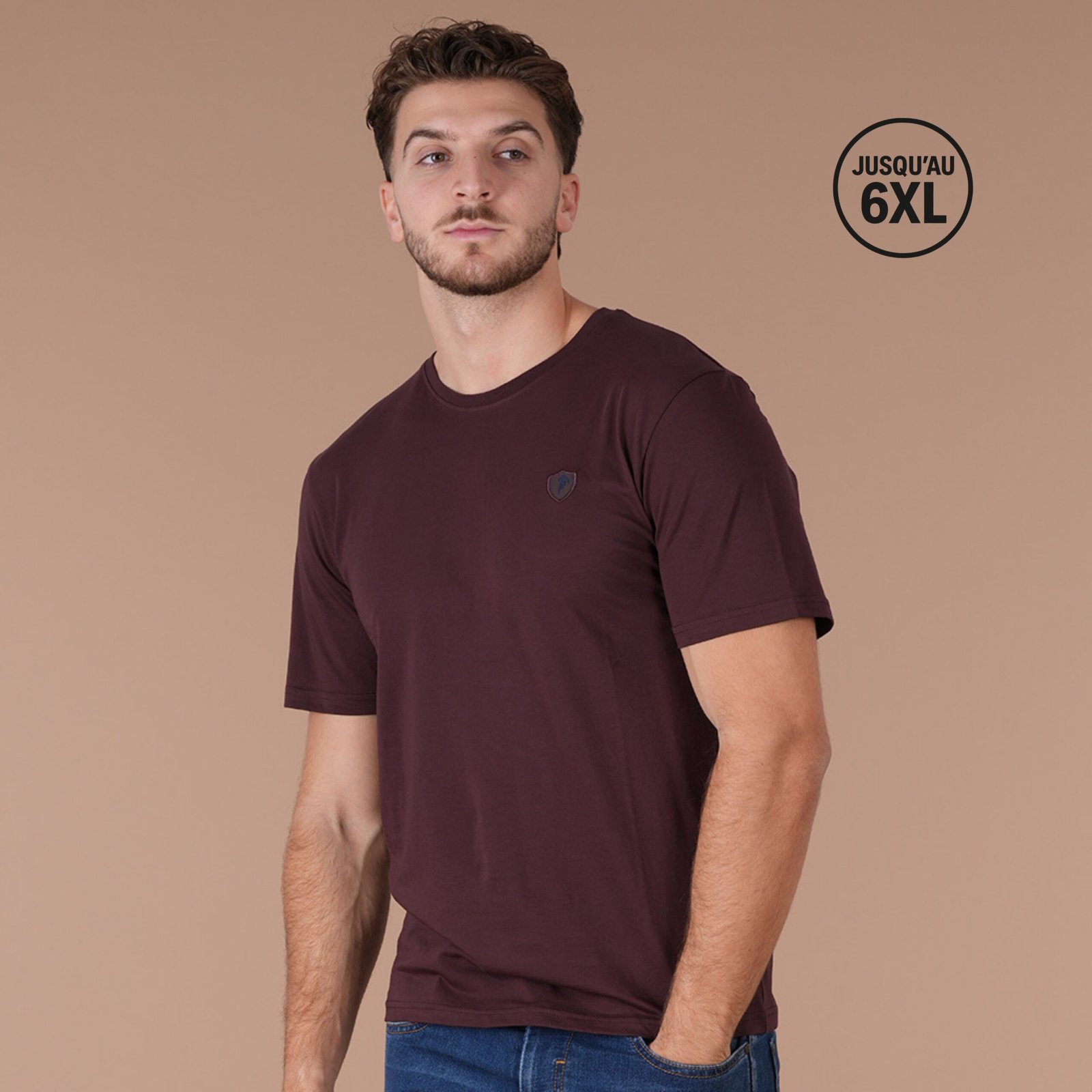 Featured image for “T-shirt supima - Le Basique premium Ruckfield bordeaux foncé”
