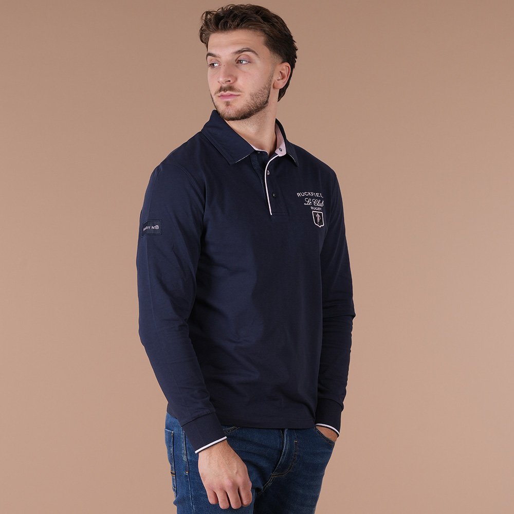 Featured image for “Polo bleu marine à manches longues Ruckfield”