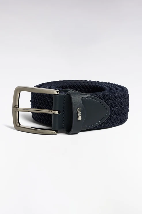 Featured image for “Ceinture tressée élastique marine Eden Park”
