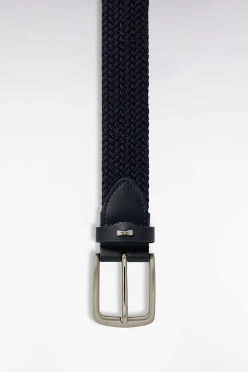 Featured image for “Ceinture tressée élastique marine Eden Park”