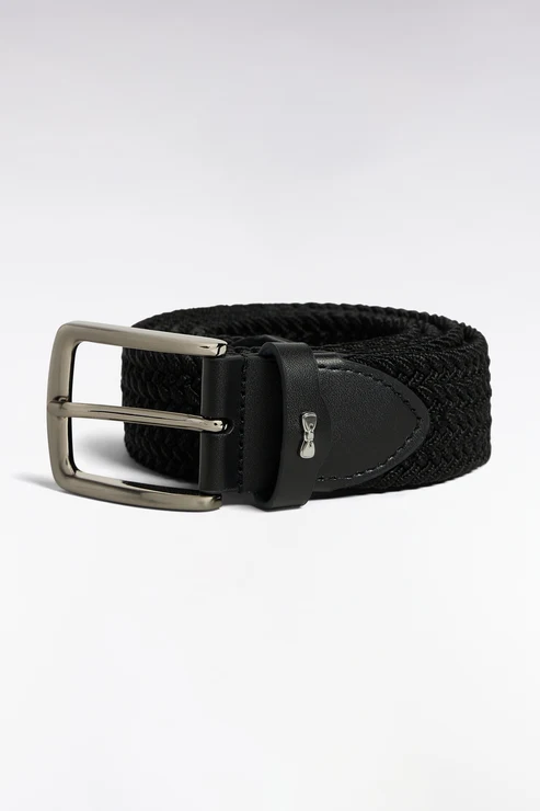 Featured image for “Ceinture tressée élastique noire Eden Park”