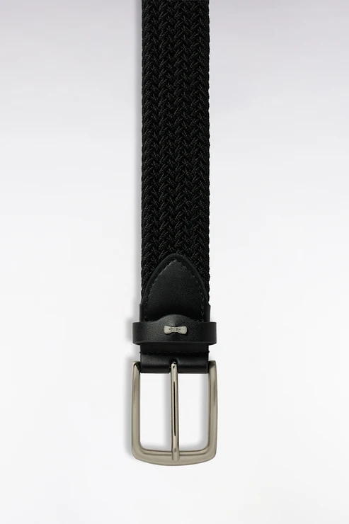 Featured image for “Ceinture tressée élastique noire Eden Park”
