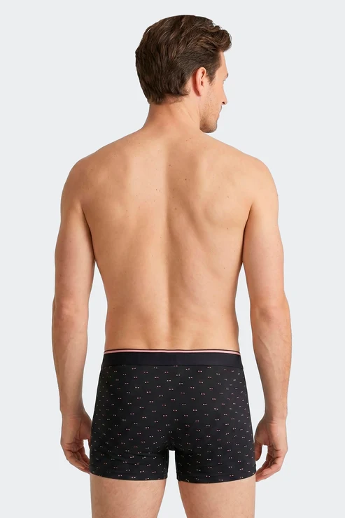 Featured image for “Boxer en coton stretch marine à micromotifs nœud papillon Eden Park”