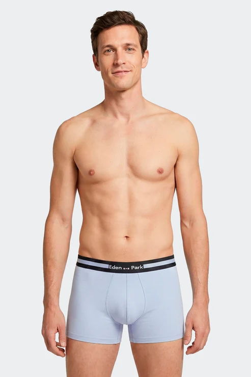 Featured image for “Lot de 2 boxers en jersey de coton stretch marine et ciel Eden Park”