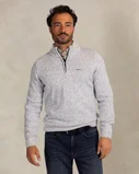 Featured image for “Pull à demi-zip en coton écru Nza”