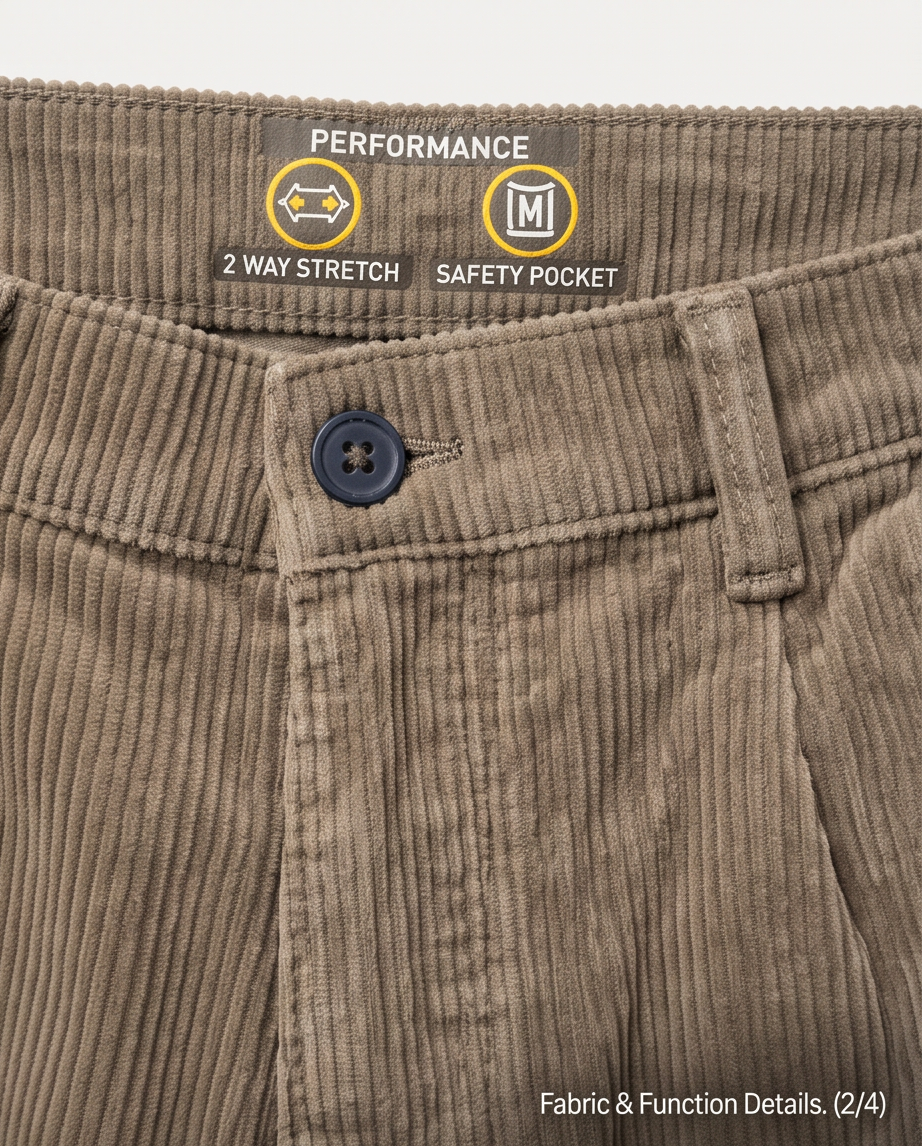 Featured image for “Pantalon en velours coupe chino Camel Active”