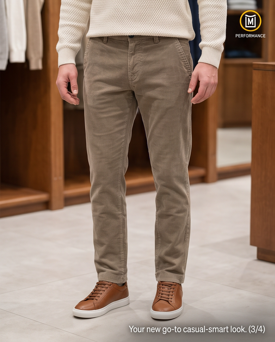 Featured image for “Pantalon en velours coupe chino Camel Active”