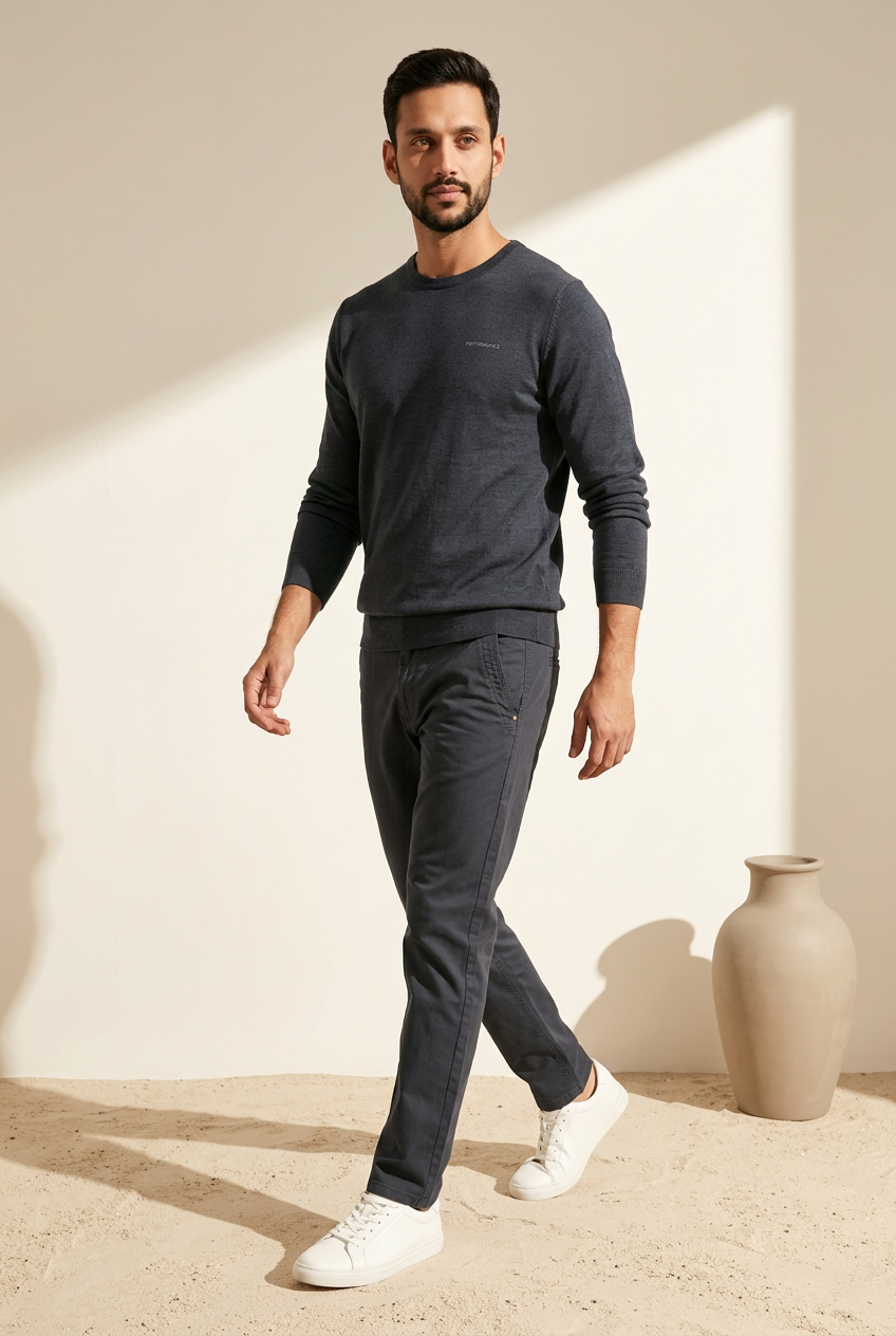 Featured image for “Pantalon coupe chino marine Camel Active”